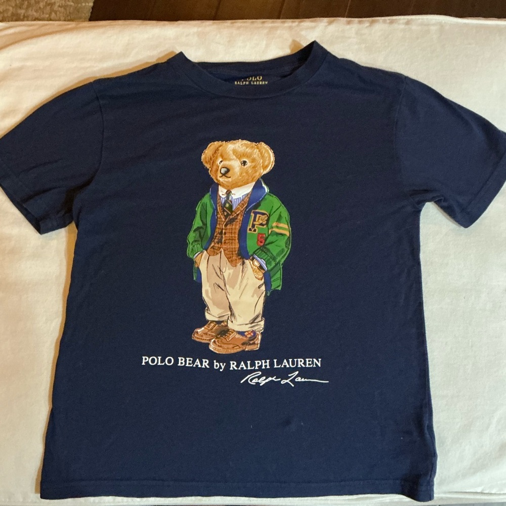 Ralph Lauren Kids Navy Polo Bear Tee